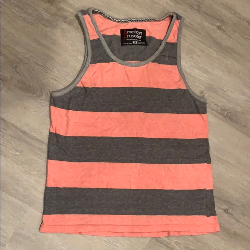 Coral and Black Tank